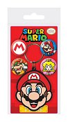 Super Mario Gummi-Schlüsselanhänger & Ansteck-Button Set Mario