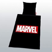 Marvel Comics Bettwäsche Logo Schwarz 135 x 200 cm / 80 x 80 cm