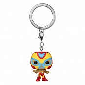 Marvel Luchadores Pocket POP! Vinyl Schlüsselanhänger 4 cm Iron Man Display (12)