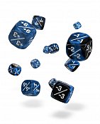 Oakie Doakie Dice W6 Würfel 12 mm Marble/Gemidice Positive & Negative - Blau (14)