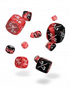 Oakie Doakie Dice W6 Würfel 12 mm Marble/Gemidice Positive & Negative - Rot (14)