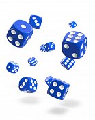 Oakie Doakie Dice W6 Würfel 12 mm Solid - Blau (36)