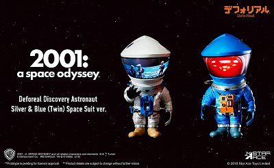 2001: Odyssee im Weltraum Artist Defo-Real Series Vinyl Figuren DF Astronaut Silver & Blue Ver.