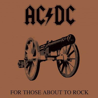 AC/DC Leinwandbild im Holzrahmen For Those About To Rock 40 x 40 cm