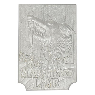 American Werewolf Replik Metallbarren Slaughtered Lamb Pub Sign (versilbert)