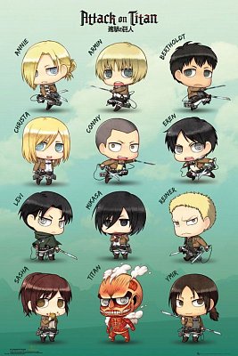 Attack on Titan Poster Set Chibi Characters 61 x 91 cm (5)