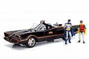 Batman Diecast Modell 1/18 1966 Batmobil mit Leuchtfunktionen und Figuren