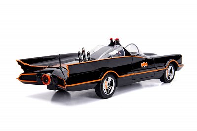 Batman Diecast Modell 1/18 1966 Batmobil mit Leuchtfunktionen und Figuren
