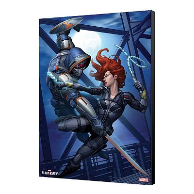 Black Widow Movie Holzdruck Black Widow vs Taskmaster 34 x 50 cm