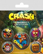 Crash Bandicoot Ansteck-Buttons 5er-Pack Pop Out