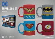 DC Comics Espresso-Tassen 4er-Pack Uniforms