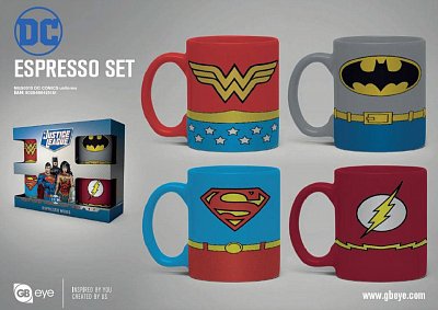 DC Comics Espresso-Tassen 4er-Pack Uniforms