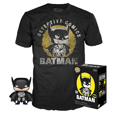 DC Comics POP! & Tee Vinyl Figur & T-Shirt Set Batman First heo Exclusive
