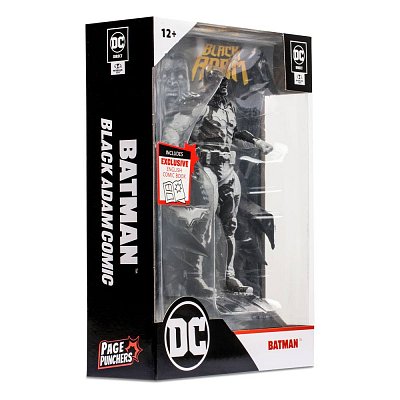 DC Direct Actionfigur & Comic Black Adam Batman Line Art Variant (Gold Label) (SDCC) 18 cm