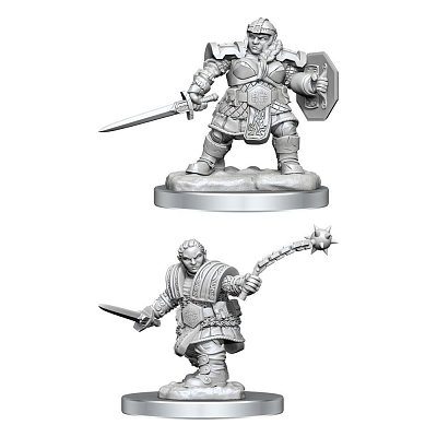 D&D Nolzur\'s Marvelous Miniatures Miniatur unbemalt Dwarf Fighter Female Sortiment (2)