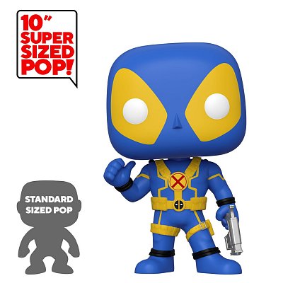 Deadpool Super Sized POP! Vinyl Figur Thumb Up Blue Deadpool 25 cm  --- BESCHAEDIGTE VERPACKUNG
