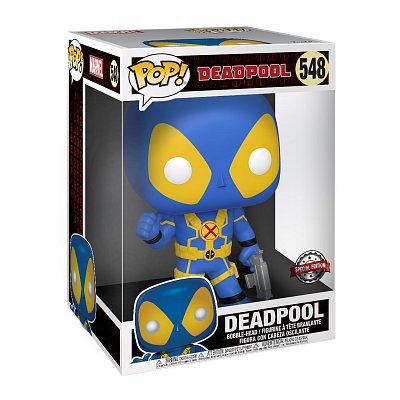 Deadpool Super Sized POP! Vinyl Figur Thumb Up Blue Deadpool 25 cm  --- BESCHAEDIGTE VERPACKUNG