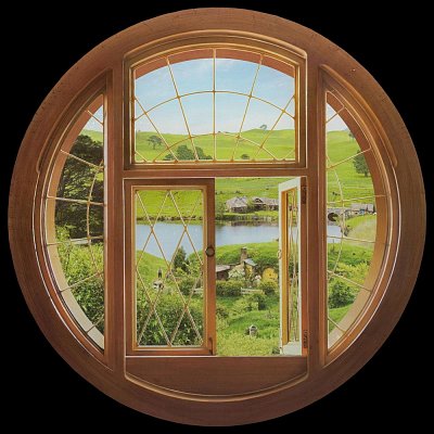 Der Hobbit Giant Wandaufkleber Hobbit Window