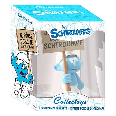 Die Schlümpfe Collector Collection Statue Schlumpf mit Schild 18 cm *Französische Version*