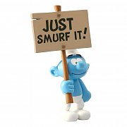 Die Schlümpfe Collector Collection Statue Schlumpf mit Schild Just Smurf It! 18 cm