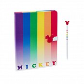 Disney Notizbuch mit Kugelschreiber Mickey Rainbow