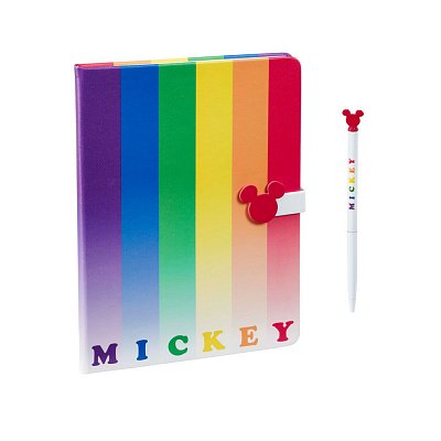 Disney Notizbuch mit Kugelschreiber Mickey Rainbow