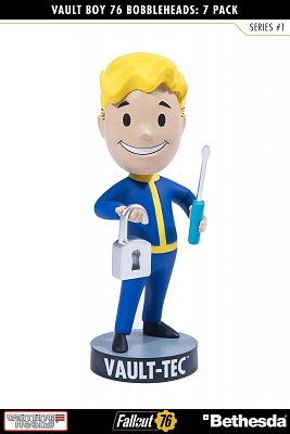 Fallout 76 Wackelkopf-Figuren 13 cm Vault-Tec Vault Boys Serie 1 7er- Pack