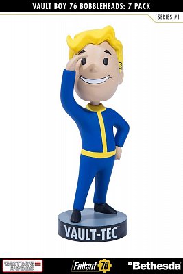 Fallout 76 Wackelkopf-Figuren 13 cm Vault-Tec Vault Boys Serie 1 7er- Pack