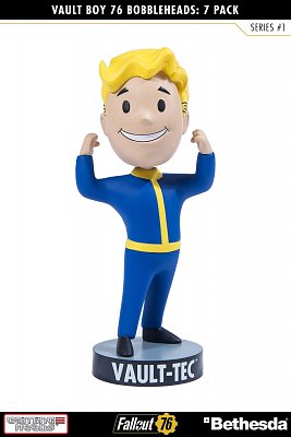 Fallout 76 Wackelkopf-Figuren 13 cm Vault-Tec Vault Boys Serie 1 7er- Pack