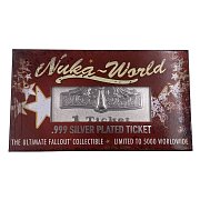 Fallout Replik Nuka World Ticket (versilbert)