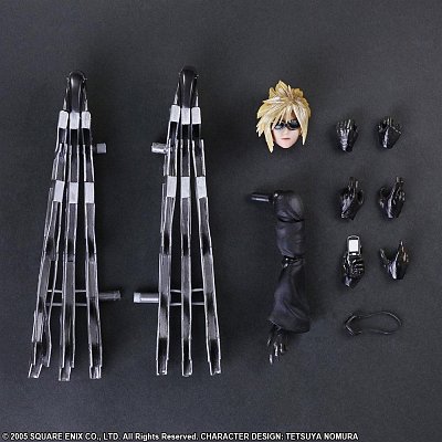 Final Fantasy VII Advent Children Play Arts Kai Actionfigur Cloud Strife & Fenrir 28 cm