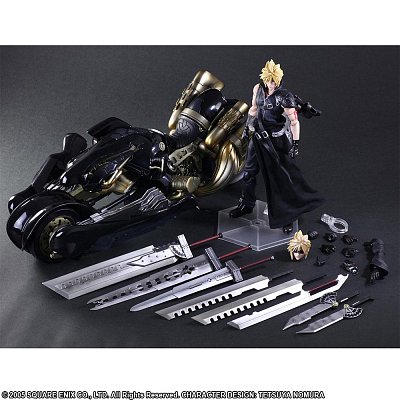 Final Fantasy VII Advent Children Play Arts Kai Actionfigur Cloud Strife & Fenrir 28 cm