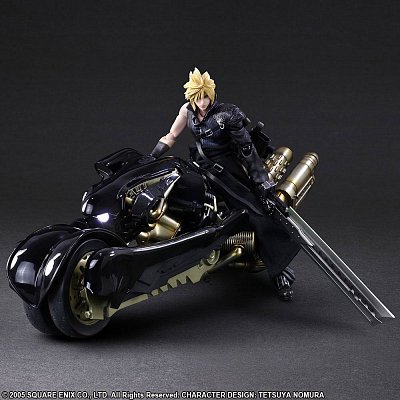 Final Fantasy VII Advent Children Play Arts Kai Actionfigur Cloud Strife & Fenrir 28 cm