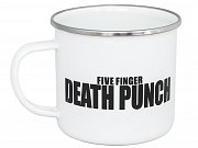 Five Finger Death Punch Emaille Becher White Logo