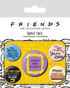 Friends Ansteck-Buttons 5er-Pack Quotes