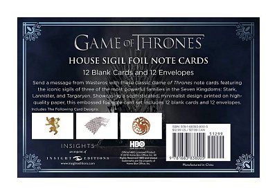Game of Thrones Grußkarten 12er-Pack House Sigil 89 x 132 mm