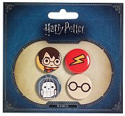 Harry Potter Cutie Ansteck-Buttons 4er-Pack Harry Potter & Hedwig