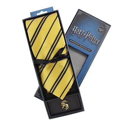 Harry Potter Krawatte & Ansteck-Pin Deluxe Box Hufflepuff