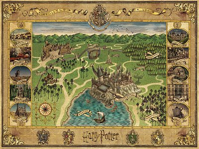 Harry Potter Puzzle Hogwarts Karte (1500 Teile)