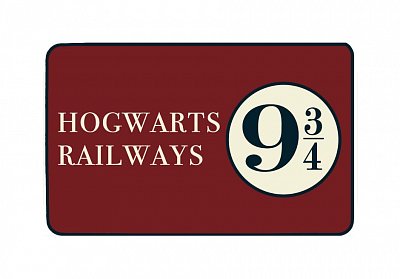 Harry Potter Teppich Hogwarts Railways 9 3/4 80 x 50 cm