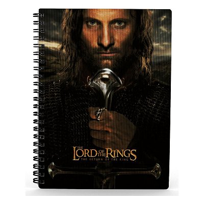 Herr der Ringe Notizbuch mit 3D-Effekt Aragorn