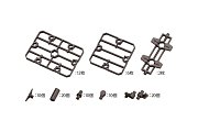 Hexa Gear Plastic Model Kit Erweiterungs-Set 1/24 Block Base 07 Fence Plate Option 5 cm