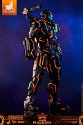 Iron Man 2 Movie Masterpiece Series Diecast Actionfigur 1/6 Neon Tech War Machine Hot Toys Exclusive