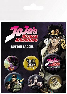 Jojo\'s Bizarre Adventure Ansteck-Buttons 6er-Pack Characters