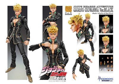 JoJo\'s Bizarre Adventure Part5 Super Action Actionfigur Chozokado (Giorno Giovanna Ver. Black) 15 cm