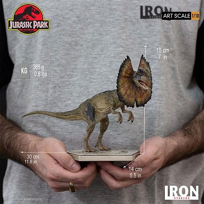 Jurassic Park Art Scale Statue 1/10 Dilophosaurus 18 cm --- BESCHAEDIGTE VERPACKUNG