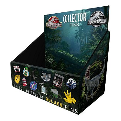 Jurassic Park / Jurassic World Ansteck-Pins Display (12)