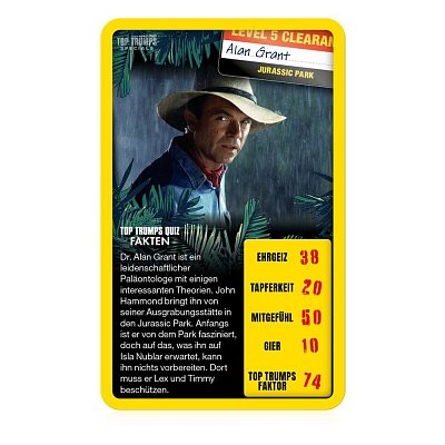 Jurassic Park Kartenspiel Top Trumps Quiz *Deutsche Version*