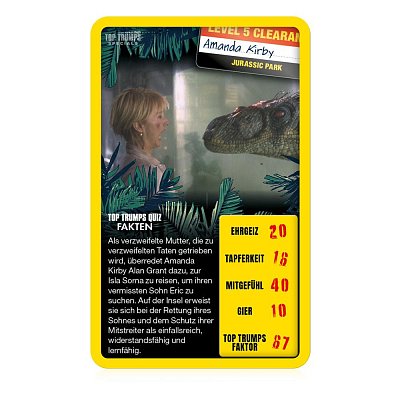 Jurassic Park Kartenspiel Top Trumps Quiz *Deutsche Version*