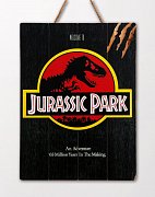 Jurassic Park WoodArts 3D Holzdruck Logo 30 x 40 cm